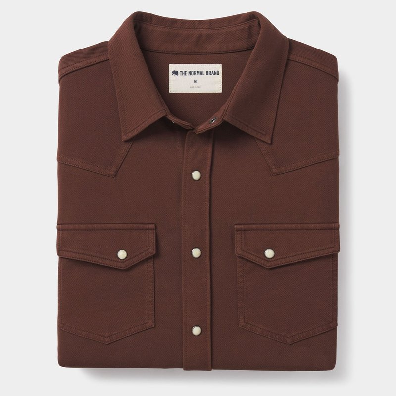 The Normal Brand Tentoma Western Shirt In Brown