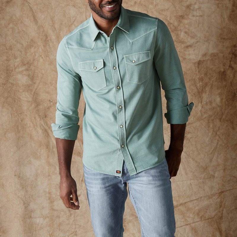 The Normal Brand Tentoma Western Shirt In Green