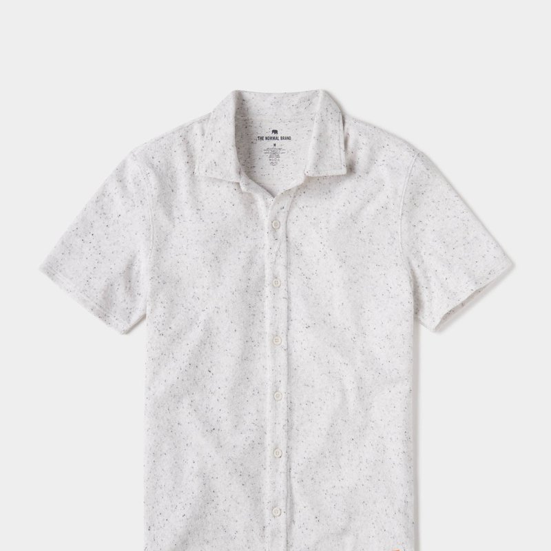 The Normal Brand Towel Terry Button Down In White