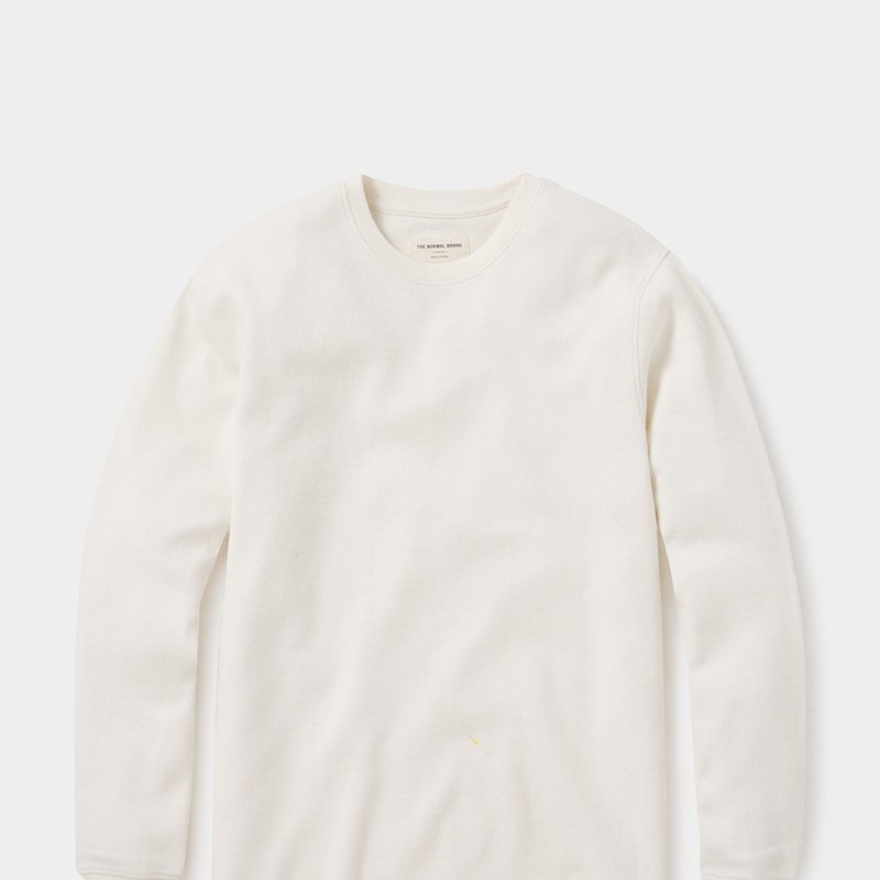 The Normal Brand Vintage Thermal Crew Top In White