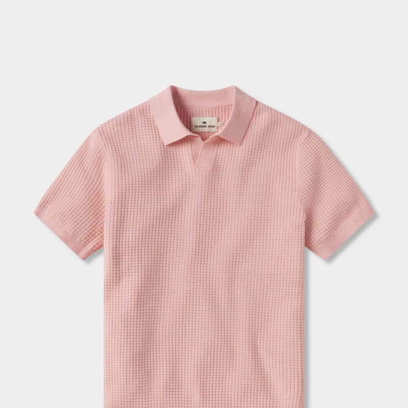 Shop The Normal Brand Waffle Stitch Polo In Pink