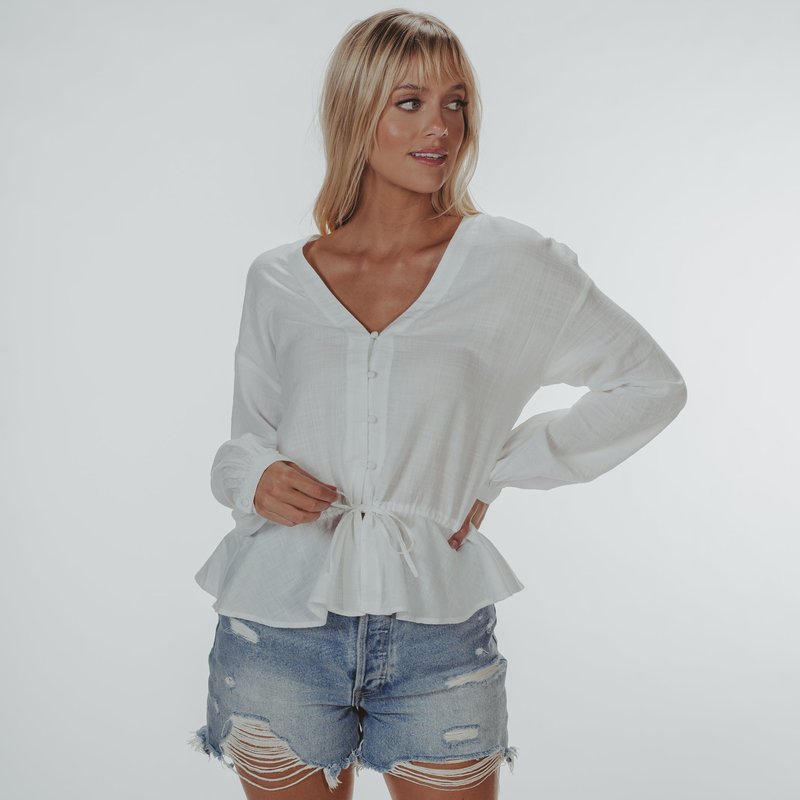 Shop The Normal Brand Women's Midsummer Blouse In White