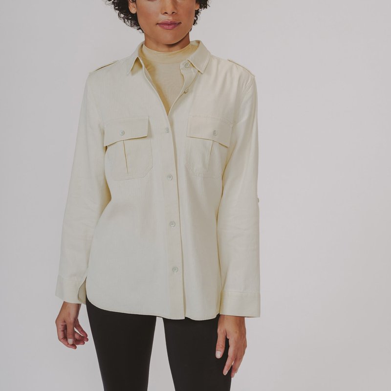 The Normal Brand Women's Military Overshirt In White
