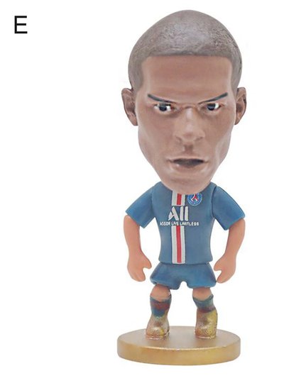 The Pacific North Wanwan Cute Cartoon Football Star Figure Ronaldo Messi Salah Model Toy Car Ornaments product