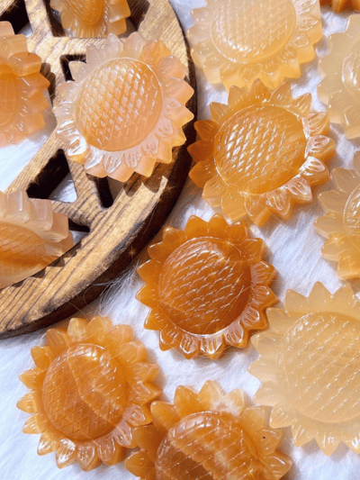 The Retrograde Shop Orange Aragonite Sunflower Crystal product