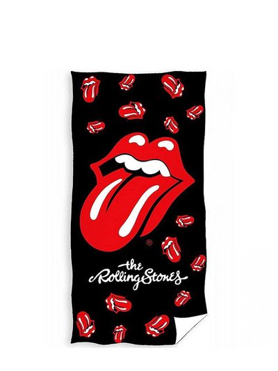 The Rolling Stones The Rolling Stones Logo Cotton Beach Towel (Black/Red) (One Size) product