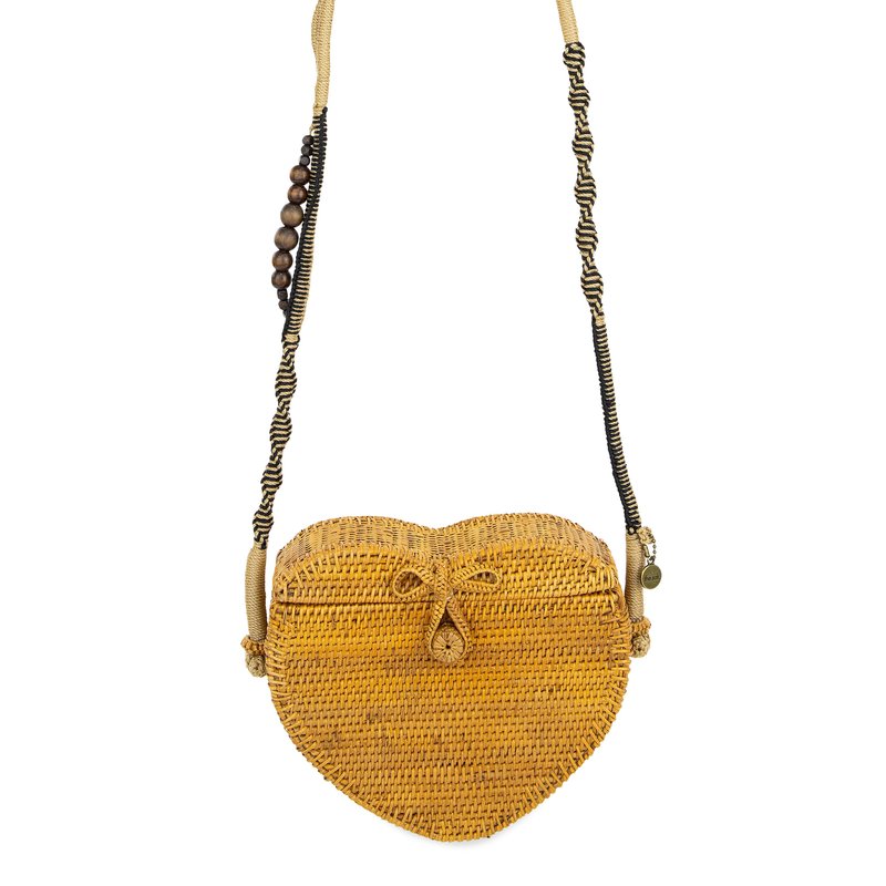 The Sak Nara Heart Crossbody Bag In Gold