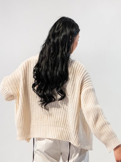 The Trend Cable Knit Button Oversized Cardigan product