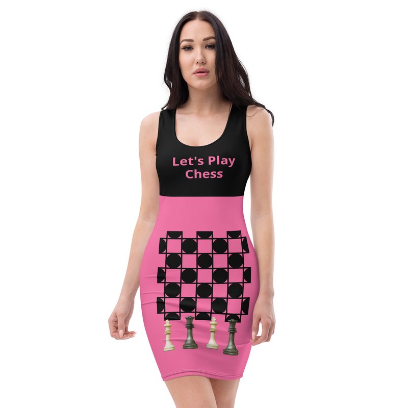 Shop Theomese Fashion House Chess Dress In Pink