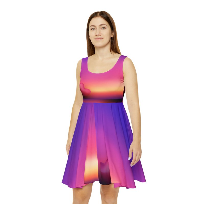 Theomese Fashion House Loving Light -flare Dress In Purple