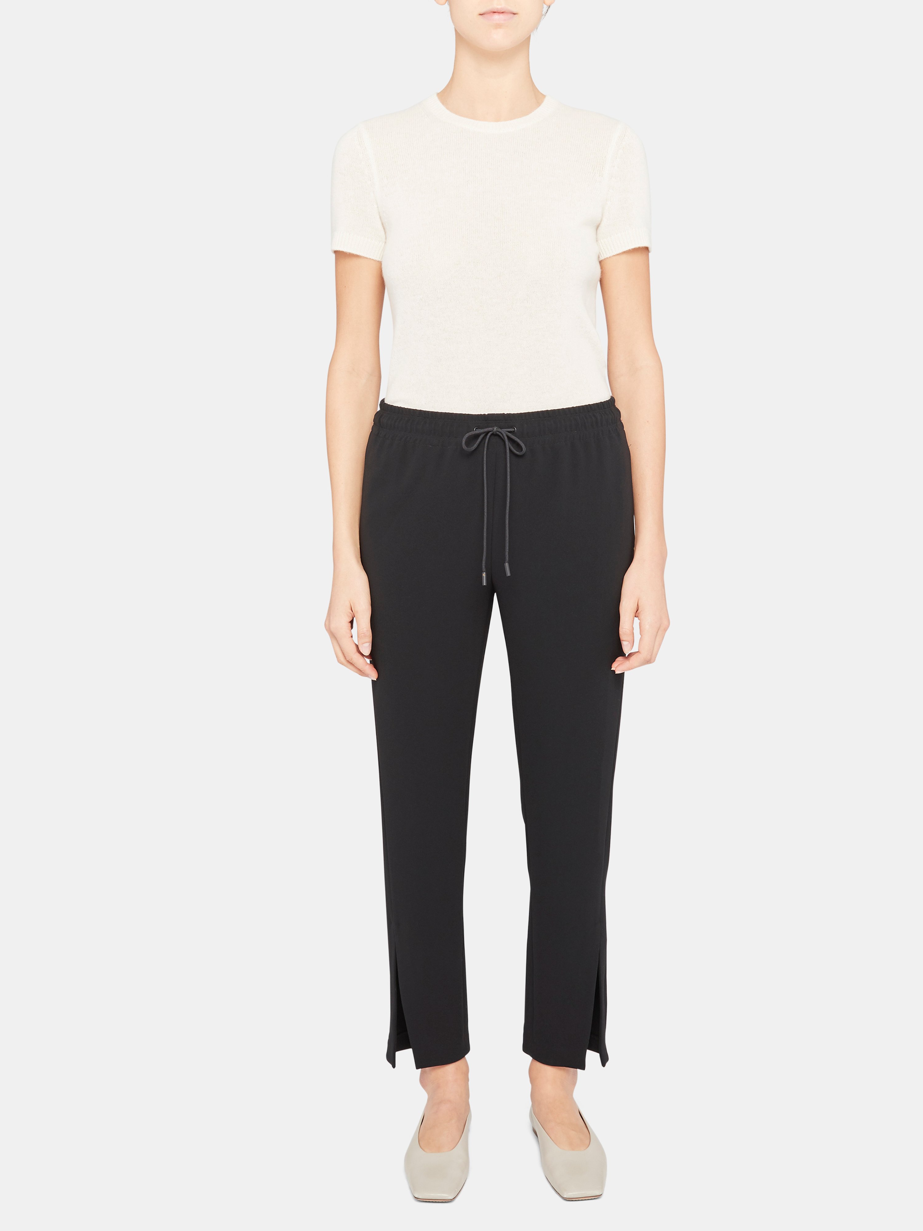 THEORY THEORY SLIT PULL-ON CROPPED JOGGERS