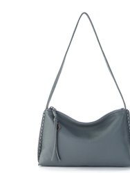 Mariposa Mini Shoulder Bag - Leather - Dusty Blue Grey