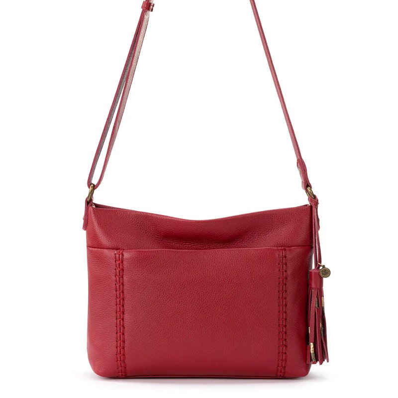 The Sak Melrose Leather Crossbody Handbag In Red