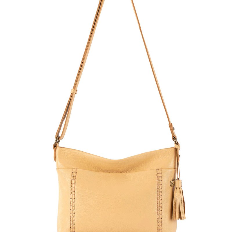 The Sak Melrose Leather Crossbody Handbag In Yellow