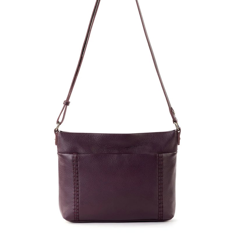 The Sak Melrose Leather Crossbody Handbag In Purple