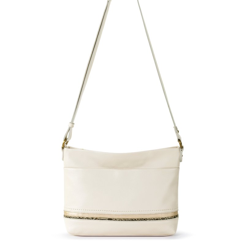 The Sak Melrose Leather Crossbody Handbag In White