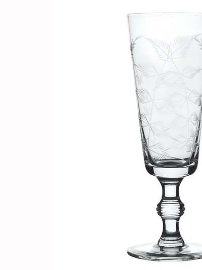 The Vintage List A Set Of Four Crystal Champagne Flutes With Fern Design product