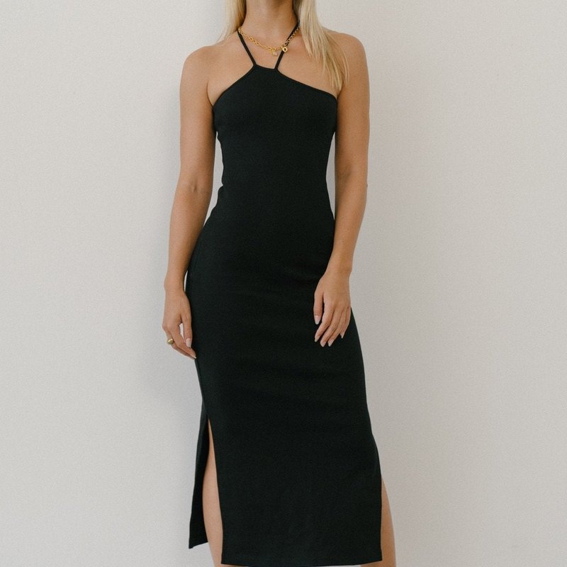 This Is A Love Song Dunia Dress (anthracite) In Black