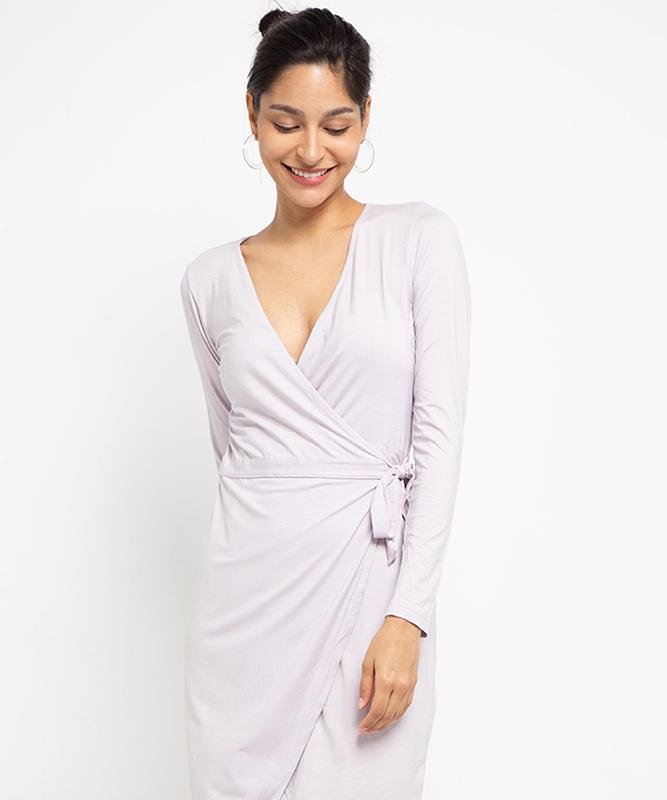 This Is A Love Song Farrah Wrap Dress In Purple