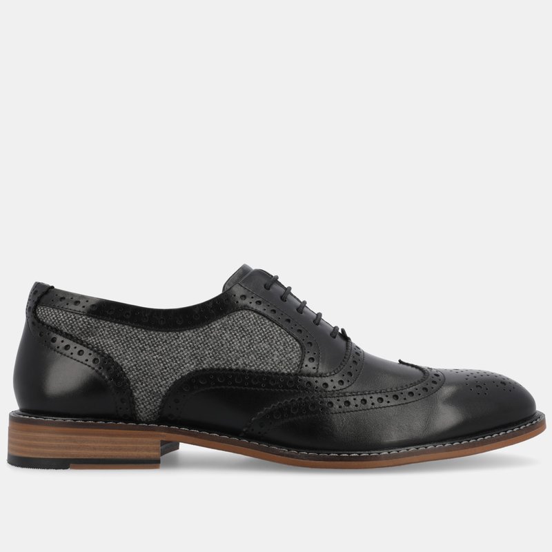 Shop Thomas & Vine Alister Wingtip Oxford Shoes In Black