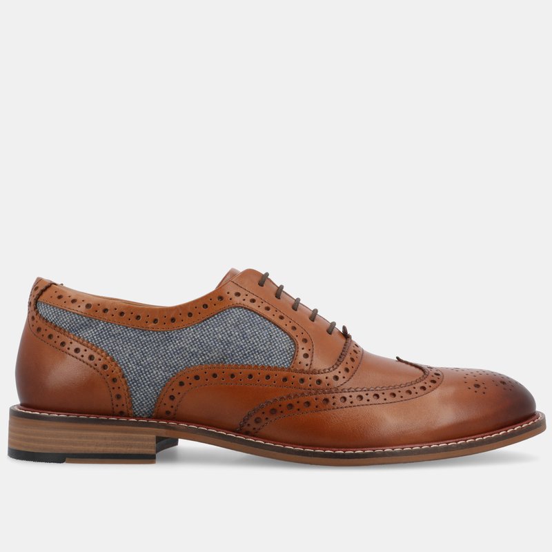 Shop Thomas & Vine Alister Wingtip Oxford Shoes In Brown