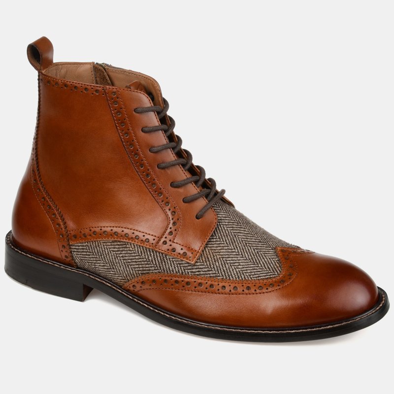 Shop Thomas & Vine Jarett Wide Width Wingtip Ankle Boot In Brown