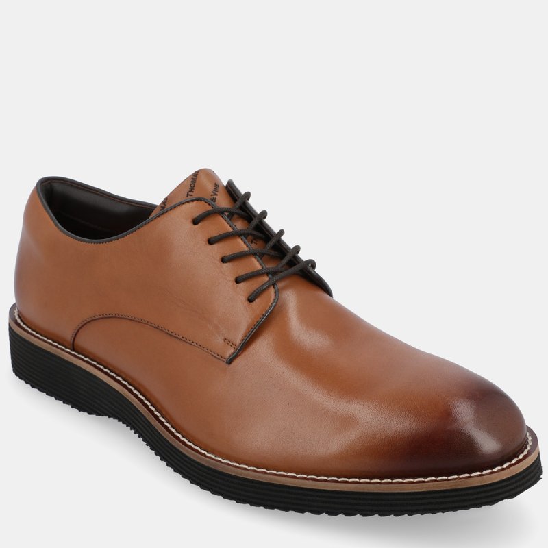 Shop Thomas & Vine Latimer Plain Toe Derby Shoes In Brown