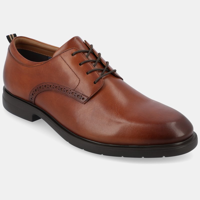 Shop Thomas & Vine Stafford Plain Toe Derby Shoes In Brown