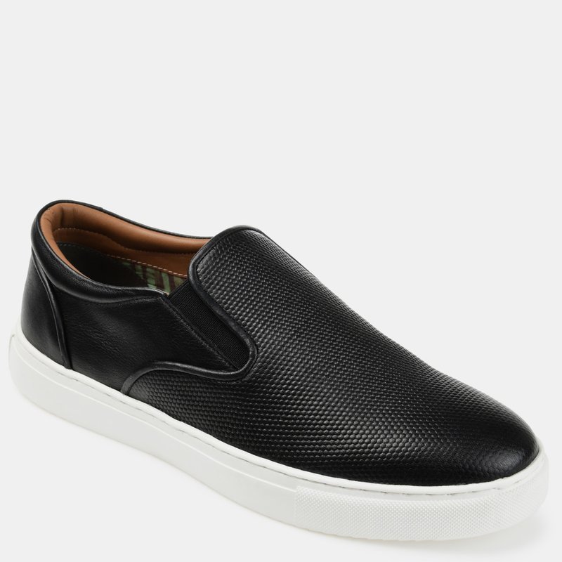 Shop Thomas & Vine Conley Slip-on Leather Sneaker In Black