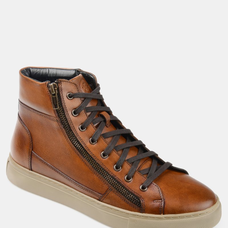 Shop Thomas & Vine Xander Leather High Top Sneaker In Brown