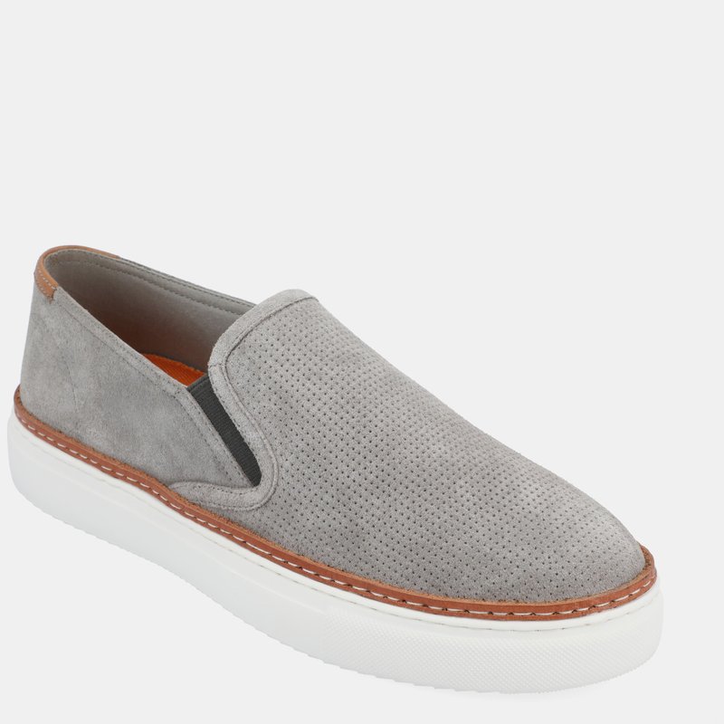 Thomas & Vine Tillman Slip-on Leather Sneaker In Grey
