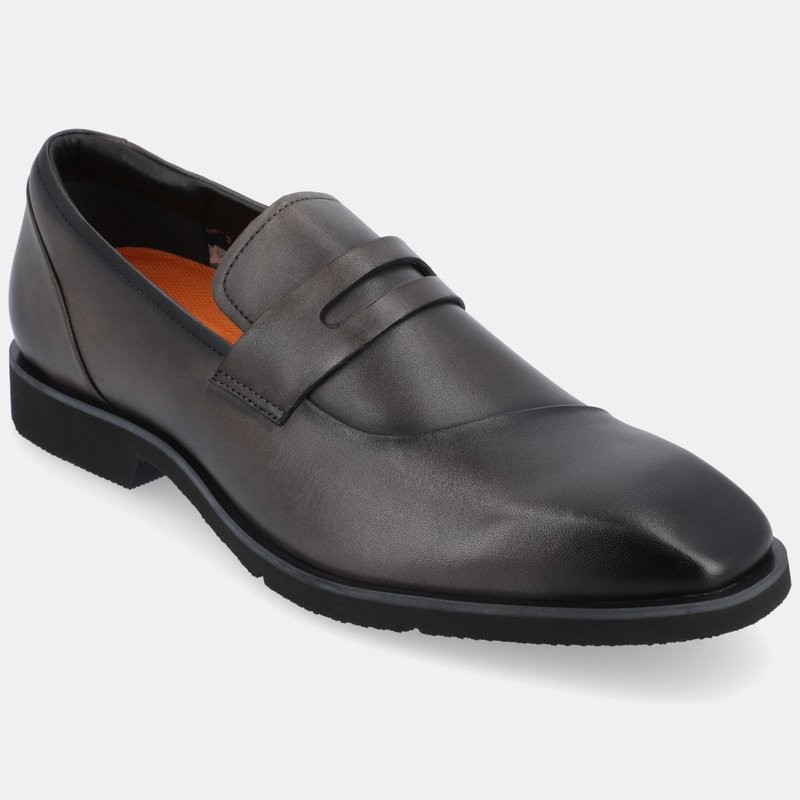 Thomas & Vine Zenith Chisel Toe Penny Loafer In Grey