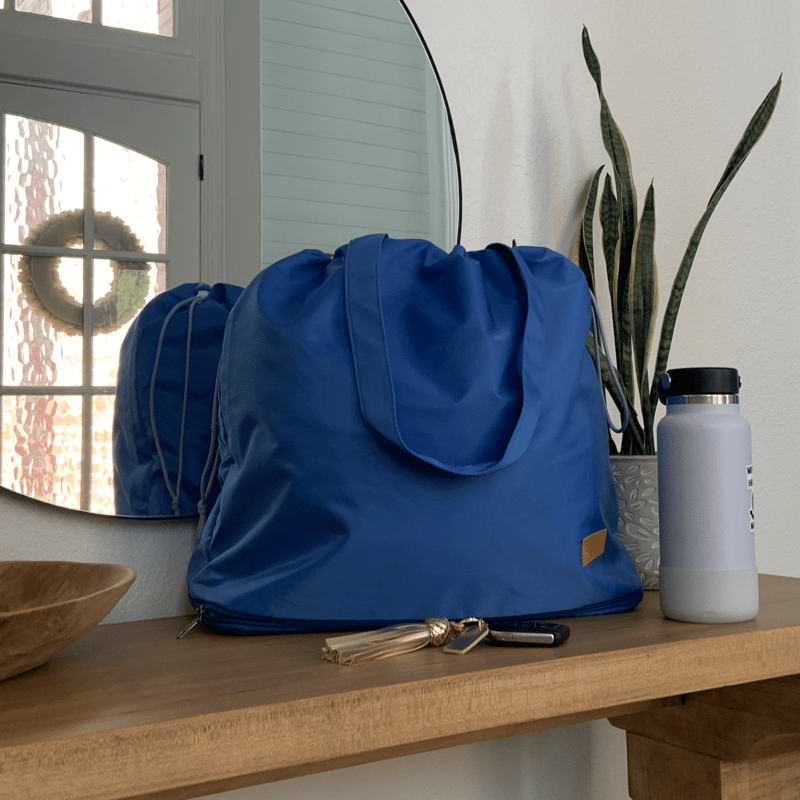 Threaded Pear Carry All Tote In Blue