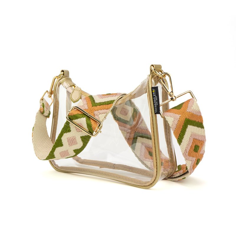 Threaded Pear Clear Lucy Bag | Choose Your Strap In Gold
