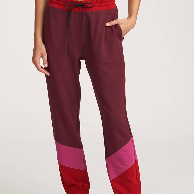 Shop Thrive Societe Color Block Jogger In Red