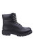 Mens Direct Attach Lace Up Safety Leather Boots (Black)