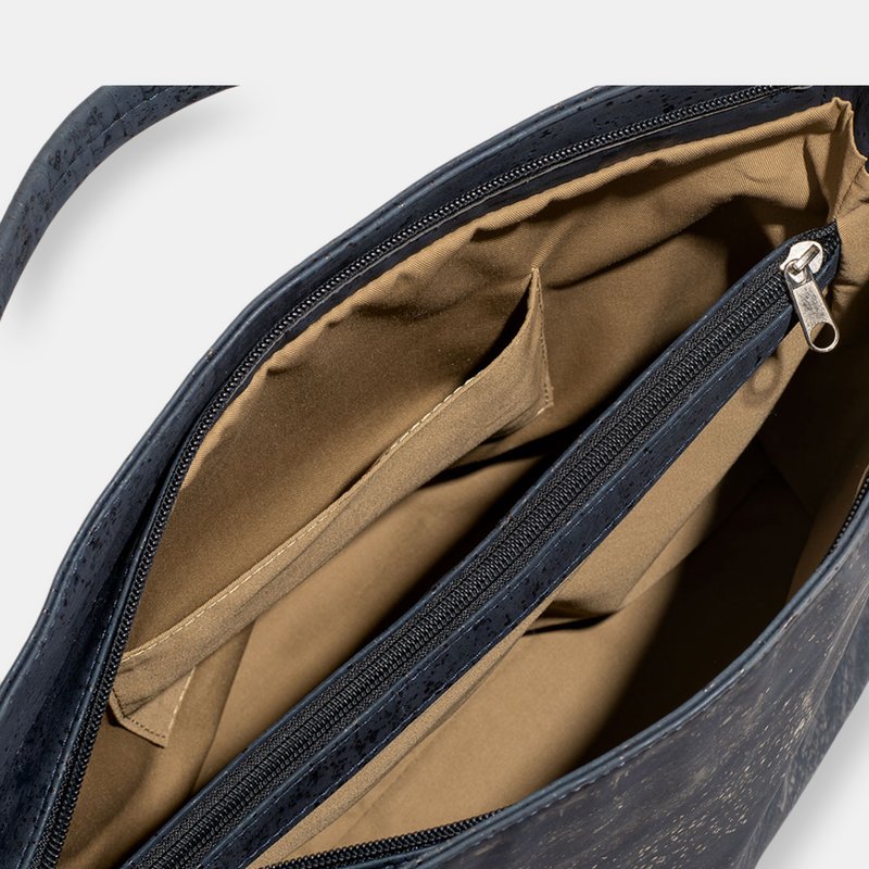 Shop Tiradia Cork Boho Shoulder Bag In Blue