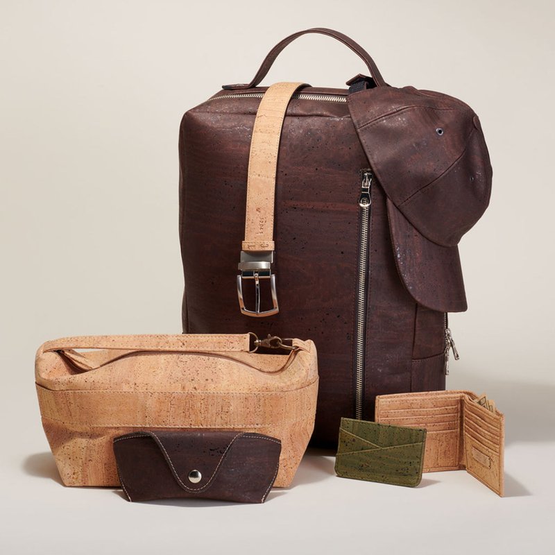 Shop Tiradia Cork Contemporary Commuter Backpack In Brown