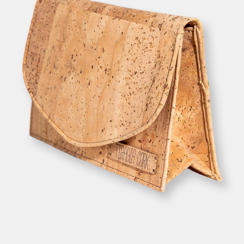 Tiradia Cork Glam Bag In Brown