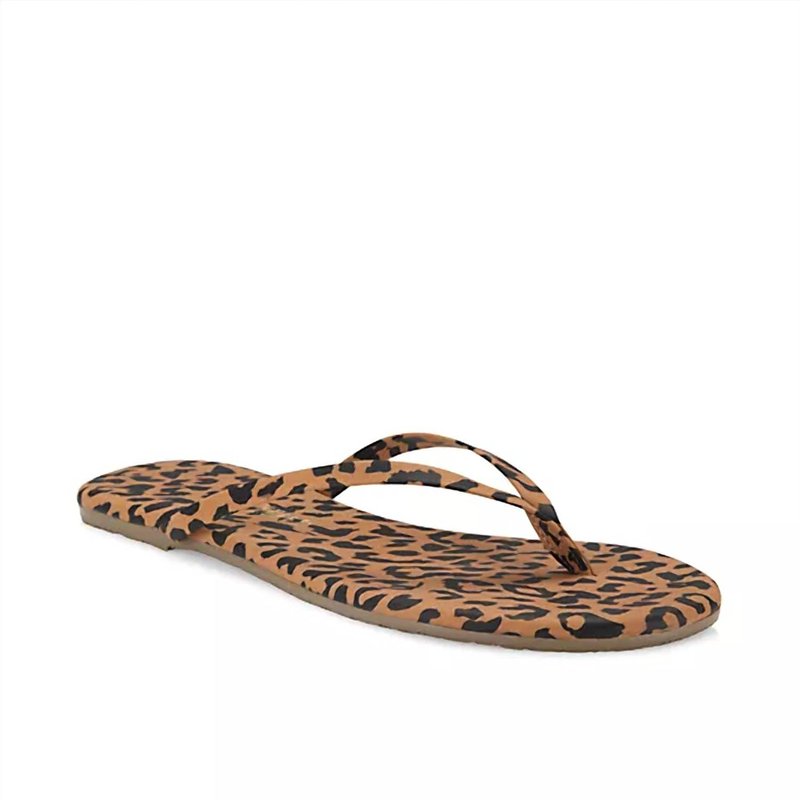 Shop Tkees Studio Exotic Cheetah Print Flip Flops In Brown