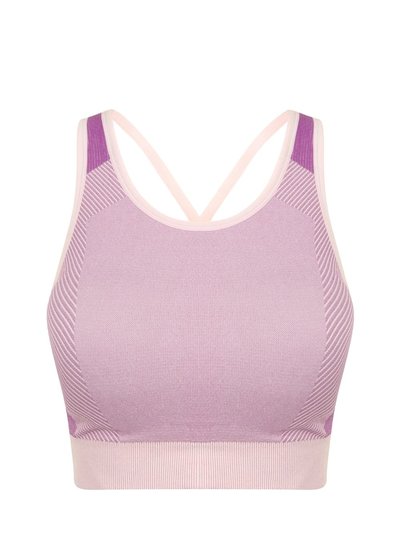 Tombo Tombo Womens/Ladies Seamless Panelled Crop Top (Light Pink/Purple) product