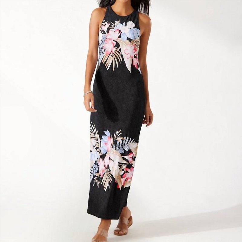 Shop Tommy Bahama Floral Maxi Dress In Black