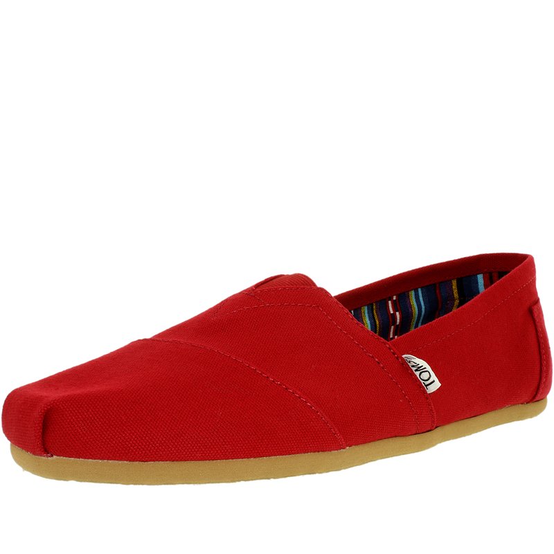 Toms Men's Alpargata Canvas Ash Ankle-high Flat Shoe In Red