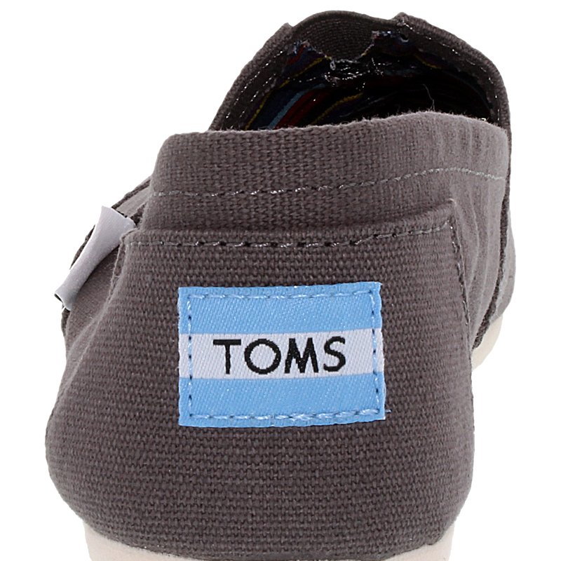 Shop Toms Women's Classic Canvas Ankle-high Slip-on Shoes In Grey