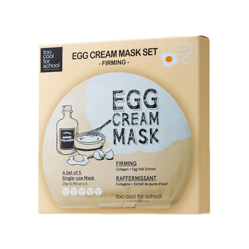 Too Cool For School Egg Cream Mask Set Firming (5 Sheets)