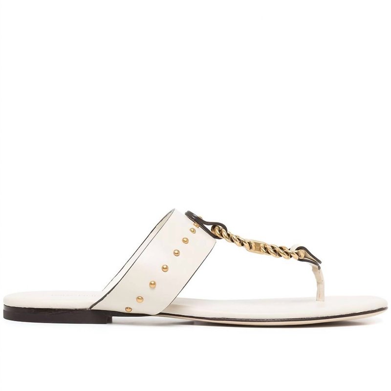 Shop Tory Burch Perrine Vintage Plaque Sandal In White