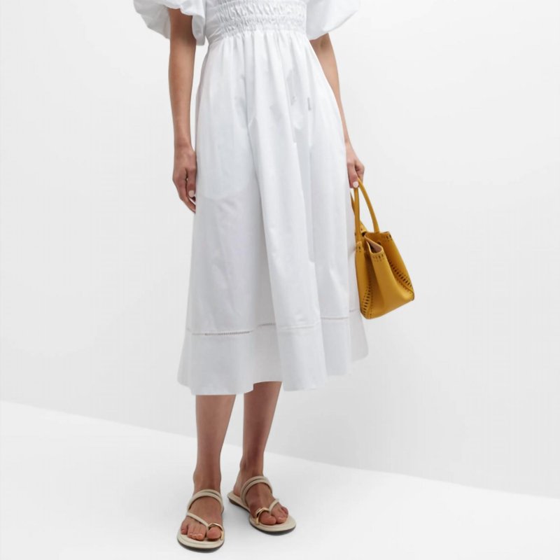 Shop Tory Burch Scoop Neck Dress In White