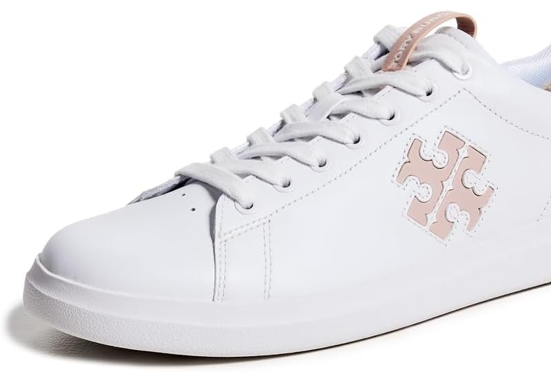Shop Tory Burch Women's Double T Howell Court Sneakers In White