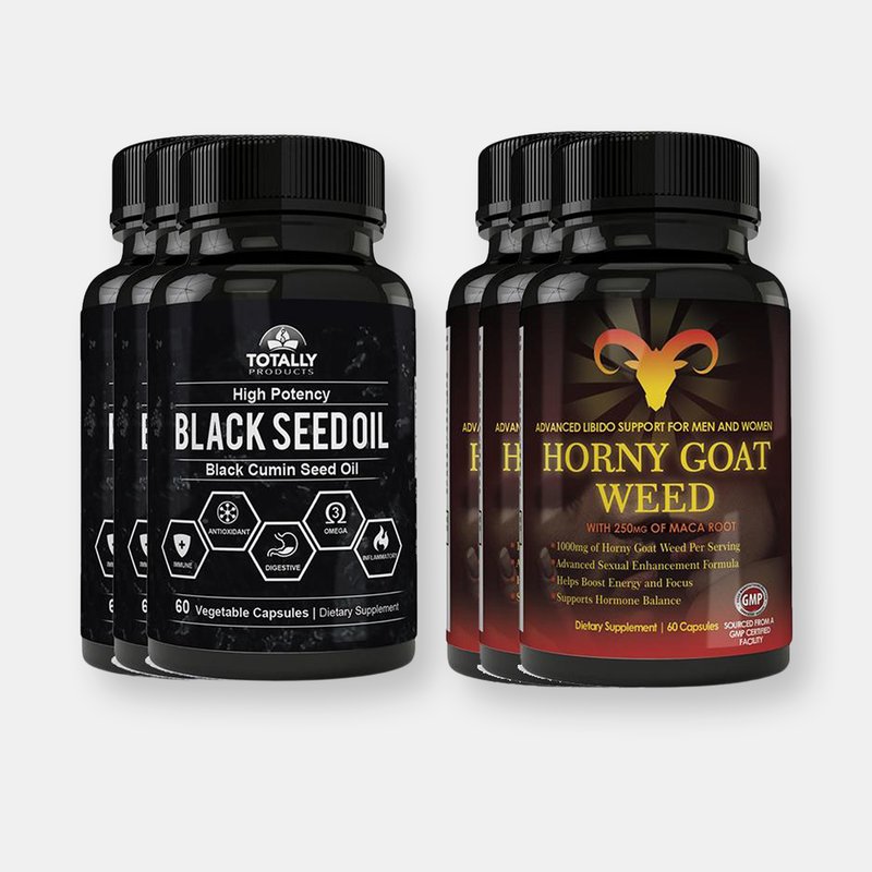Totally Products Black Seed Oil And Horny Goat Weed Combo Pack