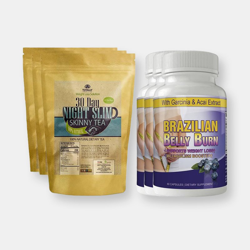 Totally Products Night Slim Skinny Tea And Brazilian Belly Burn Combo Pack